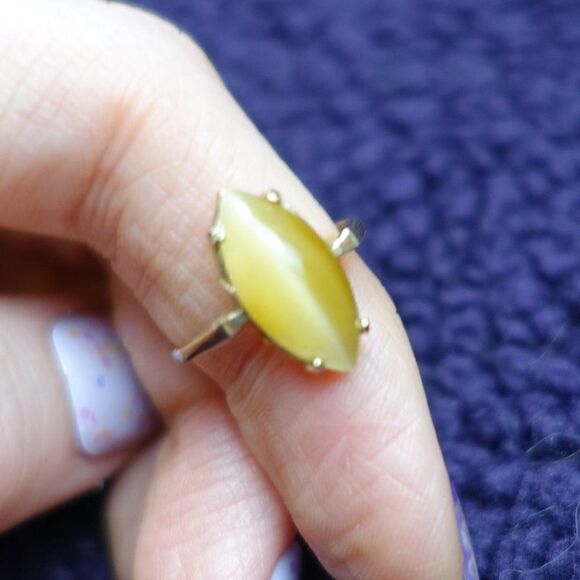 cat's eye citrine in 10K YG - Picture 5 of 6